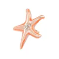 Starfish ring detail shot showing orange gradient enamel and sparkling crystal center accents. - Orange Red