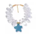 European minimalist ocean beach volcanic stone starfish pendant beaded necklace for women - Style 3