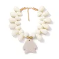 Bohemian starfish volcanic stone beaded statement necklace for beach holiday women fashion - Style 1