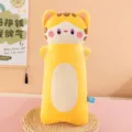 Cute yellow cat plush long pillow toy, soft hugging cushion for kids and girls birthday gift. - 50cm / Yellow