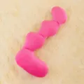 Pink wavy long body pillow for sleeping, soft plush cute leg pillow for sofa and bed. - 50 cm / Pink