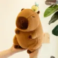 Simatico peluche capibara con ape cuscino morbido di animale imbottito regalo per ragazze - 35 cm