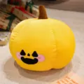 Cute Halloween pumpkin plush pillow, soft stuffed toy for holiday decoration and home room decor. - Yellow Pumpkin