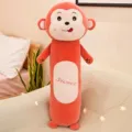 Cute monkey long plush pillow stuffed animal soft body hugging toy for kids and girls sleeping - Monkey / 55 cm