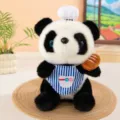Magnifico peluche di panda con cappello da cuoco e grazioso grembiule, morbido gioco. - Panda Chef