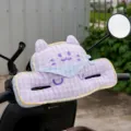 Electric scooter baby anti-collision cushion, cute plaid cat handlebar safety protection pad - Purple Gingham