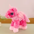 Cute pink unicorn plush toy with wings and big eyes, soft stuffed pony doll pillow for kids. - Rose Unicorn - Pink / 45 cm