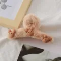 Fluffy plush hair claw clip cute bear winter hair accessories for women elegant daily styling - Bear Plush Hair Claw / Light Coffee