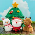 Weihnachts Plueschspielzeug Set, niedlicher Weihnachtsmann Schneemann Puppen, festliche Deko. - Kreativer Weihnachtsbaum / 23cm