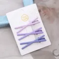 Set di tre mollette per capelli incrociate in metallo viola forcine geometriche carine da donna - Set da 3 pezzi incrociati viola