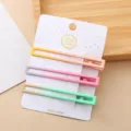 Set de pinces à cheveux en métal dégradé, pinces bec de candèle élégantes pour le style quotidien. - Pinces carrées (Ensemble de 3 pièces couleurs bonbon)