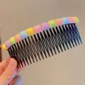 Kids colorful bead hair comb sweet style cute fringe clip sweet girl hair accessories new - Large Colorful Square Hair Side Comb
