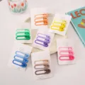 Set de pinces à cheveux bec de canard en métal, pinces latérales colorées pour coiffure tendance. - Aléatoire [Une barrette]