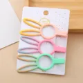 Adorables pinces à cheveux oreilles de lapin dégradé pour femmes, pinces bec de canard. - Oreilles de lapin (Ensemble de 3 pièces couleurs bonbon)