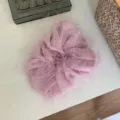 Rosa lucido elastico per capelli chignon elegante con frangia accessori capelli donna - Rosa