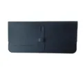 Slim PU leather keyboard sleeve protective case compatible with compact wireless keyboards. - Black