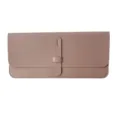 Minimalist PU leather keyboard sleeve case, portable protective cover for wireless keyboard. - Pink