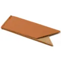Brown PU leather page bookmark student reading marker folding tag main view product - Tan