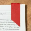 Red PU leather corner bookmark for reading, elegant page marker and stylish book accessory. - Red
