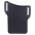 Étui ceinture en cuir PU noir pour téléphone portable housse de protection - Bleu foncé