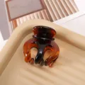 Tortoiseshell hair claw clip for women, non-slip strong hold shark clip for thick hair updo styling. - 5cm / Brown