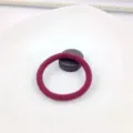 Minimalistische wijnrode dikke sterk elastische fluwelen haarband voor dagelijkse haarstyling. - Bordeauxrood
