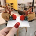 Kerst rendier haarspelden schattig pluche gewei haarspelden feestelijke haaraccessoires - Kerstboom Stijl / Eén Paar / Kerstboom