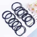 Dark blue elastic hair ties, high elasticity hair bands for women daily styling and ponytail. - Navy Blue