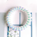 Shiny iridescent transparent telephone wire hair tie, cute mermaid color hair accessory. - Metallic Blue