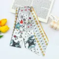 Chic tarot print silk twilly scarf for women hair band stylish bag ribbon neckerchief. - Star Scarf