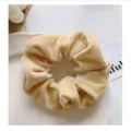 Chouchou de cheveux en velours automne hiver bande élastique accessoires pour femmes - Beige