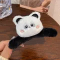 Lindo pasador de pelo de panda de felpa para mujeres y niñas, accesorio de pelo de animal. - Estilo Panda / Panda