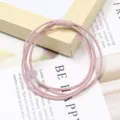 Chic elastico per capelli rosa multifilamento con nodo artigianale per lo styling quotidiano. - Confezione da 4 / Rosa