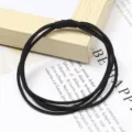 Elastico per capelli nero quattro in uno corda annodata a mano versatile accessorio per capelli - Confezione da 4 / Nero