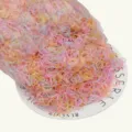 Colorful small disposable hair rubber bands in bulk, elastic hair ties for daily styling. - Small Size (1000 Pieces/Pack) / Jelly Color