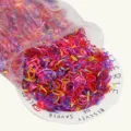 Colorful disposable hair rubber bands for women and kids, elastic hair ties variant. - Small Size (1000 Pieces/Pack) / Pearly Color