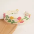 Cerchietto Per Capelli AllUncinetto Floreale Boho Dolce Donna Vacanza Francese Accessorio - Rosa Farfalla
