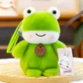 Bonita rana de peluche llavero adorable muñeco animal esponjoso colgante regalo perfecto - Rana