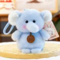 Peluche de Elefante Azul Llavero Lindo Animal de Peluche Colgante Suave Idea Regalo - Elefante