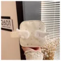 Cute star angel wings cosmetic bag, aesthetic plush clutch storage bag for daily use. - White