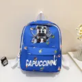 Cute cartoon children school bag blue backpack large capacity kids bookbag for school - Blue Style 2