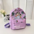 Cute purple cartoon print school backpack lightweight children daypack for boys girls - Purple