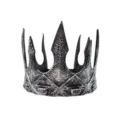 Middeleeuwse koning kroon Halloween feest kostuum accessoire cosplay hoofddeksel - Stijl B Ruitkroon (Zilver)