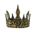Middeleeuwse Koning Kroon Halloween Kostuum Feest Cosplay Hoofdtooi Goud en Zwart Prop - Stijl A Dubbele Maankroon (Goud)