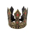 Middeleeuwse koning kroon voor Halloween masquerade feest cosplay kostuum verkleed hoofddeksel - Stijl D Robijnkroon (Brons)