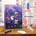 Details of crystal advent calendar box with numbered compartments and colorful crystal stone points. - Empty Display Box