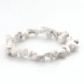 Natural white howlite crystal chip bracelet casual healing gemstone jewelry for women - White Turquoise
