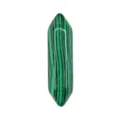 Double terminated malachite crystal bullet column detail view, natural gemstone pendant. - Malachite Hexagonal Column (5941856536288) / 8*32mm Naked Hexagonal Prism