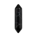 Black double terminated crystal pillar detail shot, natural stone hexagonal column. - Black Pine Hexagonal Column (5941856536302) / 8*32mm Naked Hexagonal Prism