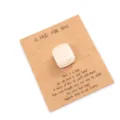 Pocket hug crystal stone gift with heartwarming greeting card, ideal for Valentine Day. - White Crystal
